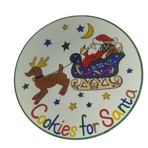 Mikasa Cookies for Santa 11" Round Plate Christmas Holiday
